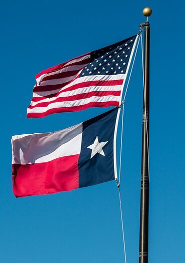 American & Texas Flags
